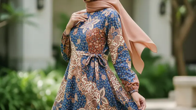 Gamis Batik Flare Dress Modern