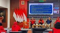 DPP PDI Perjuangan (PDIP) menggelar seminar tentang mitigasi bencana alam, Kamis (2/3/2023). (Liputan6.com/Delvira Hutabarat)