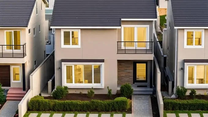 Ilustrasi Desain Rumah 2 Lantai untuk Perumahan Cluster (Sumber Gambar: Meta AI)