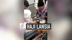 Sepasang lansia calon haji mendadak viral karena sang kakek cemburu pada petugas yang ingin membantu istrinya.