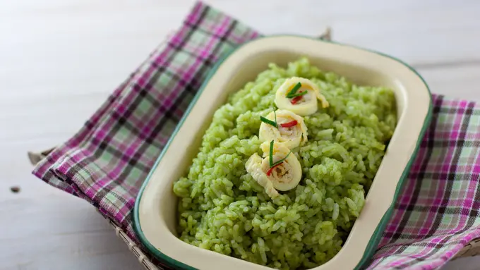 nasi uduk hijau