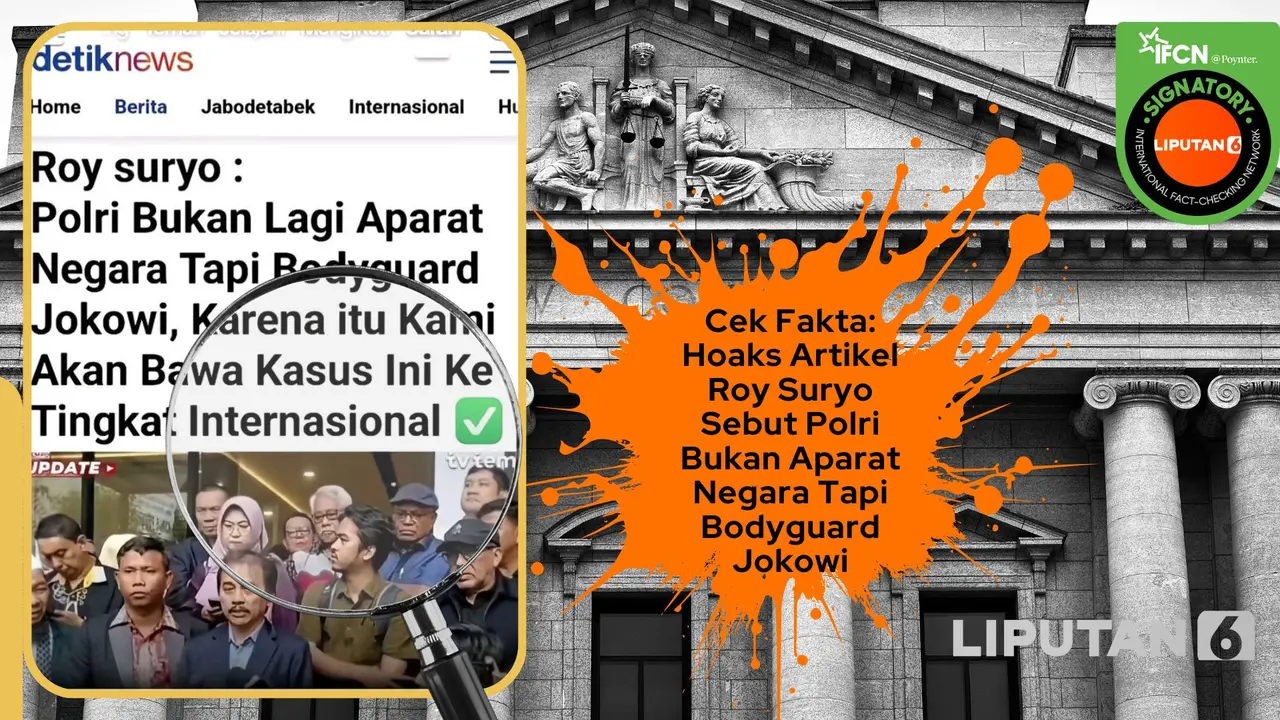 cek fakta artikel Roy Suryo sebut Polri bukan lagi aparat negara