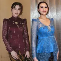 Aaliyah Massaid baru saja hadir di pernikahan sahabatnya. Ia pun didapuk menjadi bridesmaid yang mengenakan seragam kebaya dari akad nikah hingga resepsi. [@aaliyahmassaid/@ochiipramita]