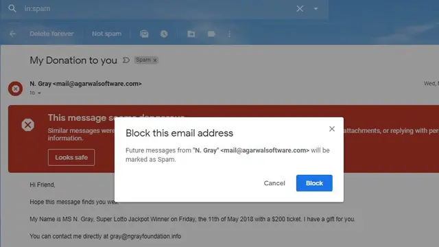 Cara Blokir Email di Gmail
