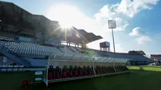 Kondisi Stadion Kapten I Wayan Dipta, Gianyar, Bali, tampak siap menggelar laga final Piala Presiden 2026 yang mempertemukan Persib Bandung melawan Persebaya Surabaya. Pertandingan perebutan gelar tersebut akan berlangsung di stadion berkapasitas sekitar 25 ribu penonton ini setelah Persib menyingkirkan Persija Jakarta dan Persebaya mengalahkan Arema FC di babak semifinal. (KapanLagi.com/Budy Santoso)
