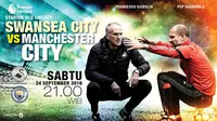 Swansea City AFC vs Manchester City FC (Liputan6.com/Abdillah)