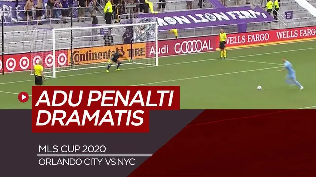Berita video aksi adu penalti dramatis di MLS Cup antara Orlando City Vs New York City, Minggu (22/11/20).