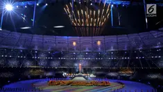 Suasana penutupan SEA Games 2017 di Stadion Bukit Jalil, Kuala Lumpur, Malaysia, Rabu (30/8). Pesta olahraga negara-negara di Asia Tenggara resmi ditutup dan SEA Games selanjutnya akan digelar di Filipina pada 2019. (Liputan6.com/Faizal Fanani)