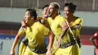 Ryota Noma dan Renan Alves menjadi penentu kemenangan Barito Putera atas Bali United dengan skor 2-1 pada laga pekan ke-22 BRI Liga 1 di Stadion Maguwoharjo, Sleman, Minggu (5/2/2023). (Bola.com/Gatot&nbsp;Sumitro)
