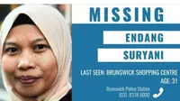 WNI Endang Suryani yang hilang di Melbourne, Australia. (Facebook)