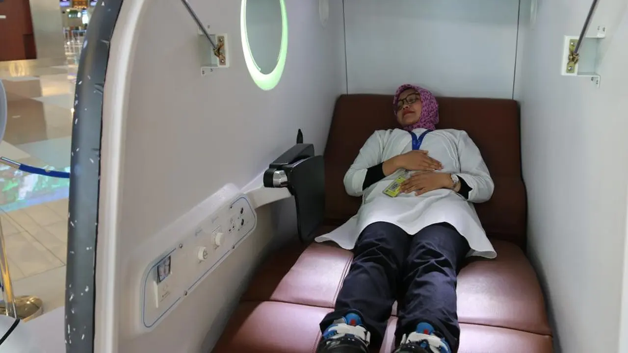 Sleeping Pods, fasilitas tempat tidur umum yang berdesain modern. Liputan6.com/Pramita