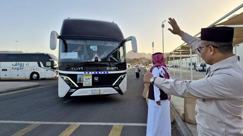 Tiga kloter terakhir jemaah haji Indonesia meninggalkan Madinah pada Jumat (15/5/2026).