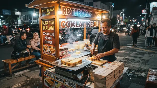 Ide Jualan Sederhana yang Sering Habis Sebelum Siang Model Jualan Roti Bakar Pinggir Jalan