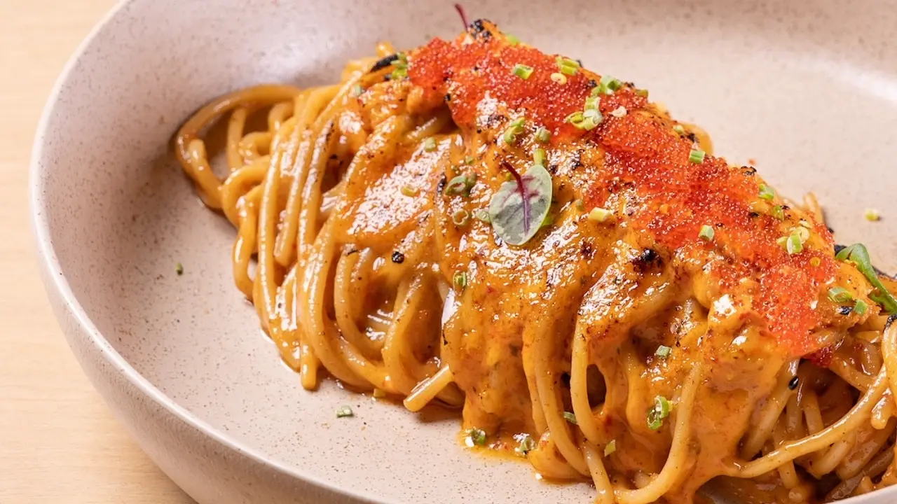 Salmon Mentaiko Pasta.