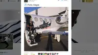Pesawat pribadi Neymar disita oleh pengadilan Brasil (Twitter)