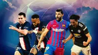 Liga Champions - Lionel Messi, Neymar, Sergio Aguero, Edinson Cavani (Bola.com/Adreanus Titus)