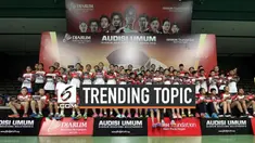 Warganet merespons polemik akan berhentinya audisi PB Djarum untuk sementara dengan memposting unggahan di medis sosial menggunakan tagar #BubarkanKPAI.