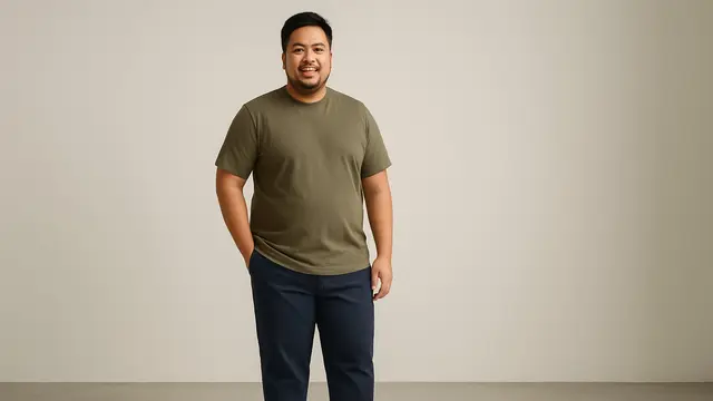 Ide Outfit yang Cocok untuk Pria Gemuk/Ilustrasi gambar oleh AI
