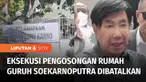 Eksekusi pengosongan rumah Guruh Soekarnoputra di daerah Kebayoran Lama, Jakarta Selatan, batal dilakukan. Penyitaan rumah yang dilakukan Pengadilan Negeri Jakarta Selatan ini ditunda dengan alasan keamanan.