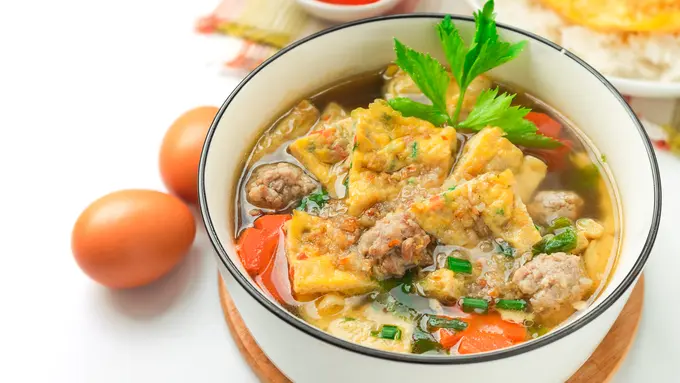 sayur sop tahu bakso