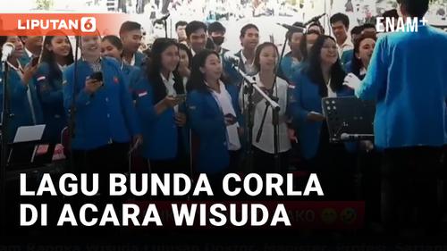 VIDEO: Lagu 'No Comment' Kesukaan Bunda Corla Dinyanyikan di Acara Wisuda Untad Palu