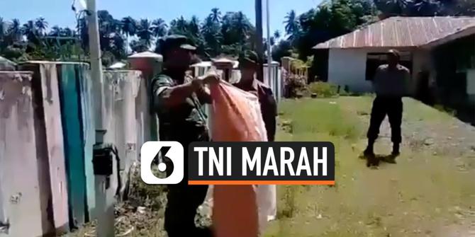 VIDEO: Seorang TNI Marahi Kades karena Kondisi Bendera Indonesia