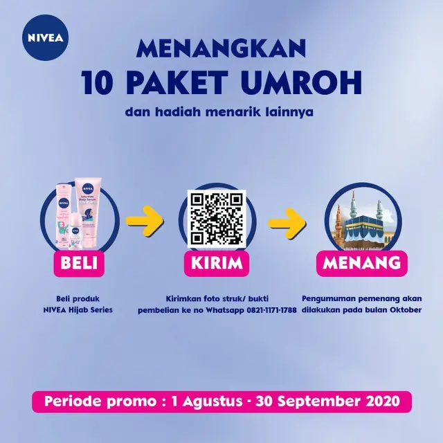 Jaga Kulit Tetap Sejuk dan Terawat, NIVEA Hijab Series Buka Kesempatan Umroh Gratis!
