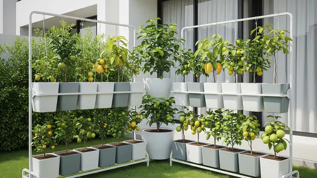 Desain Kebun Buah Tabulampot untuk Rumah Type 27 (Image by Gemini AI)