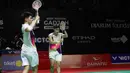 Kemenangan ini sekaligus mengantar Raymond Indra/Nikolaus Joaquin ke final Indonesia Masters 2026. Tampak dalam foto, pebulu tangkis ganda putra Indonesia, Raymond Indra/Nikolaus Joaquin usai bertanding melawan Sabar Karyaman Gutama/Moh Reza Pahlevi Isfahani pada semifinal Indonesia Masters 2026 di Istora Gelora Bung Karno, Senayan, Jakarta, Sabtu (24/1/2026). (Bola.com/M Iqbal Ichsan)