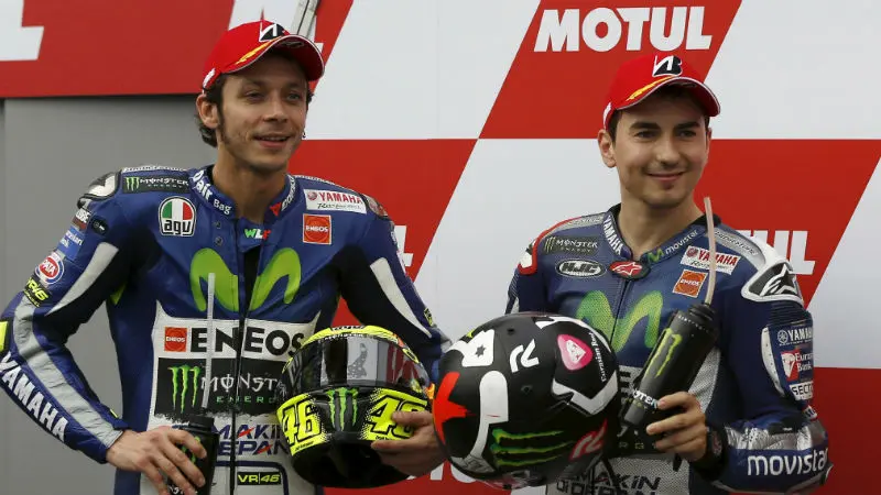 Valentino Rossi dan Jorge Lorenzo