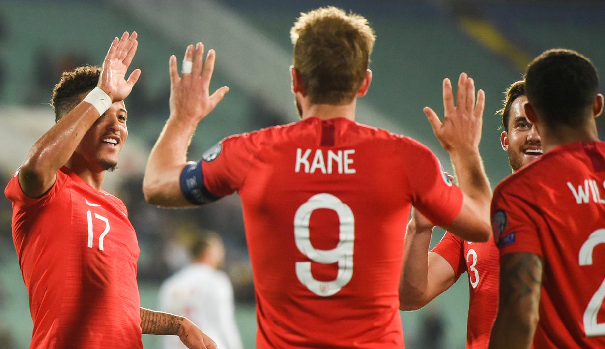 Hingga kini Harry Kane tercatat sebagai top scorer Kualifikasi Piala Eropa 2020. (AFP/Nikolay Doychinov)