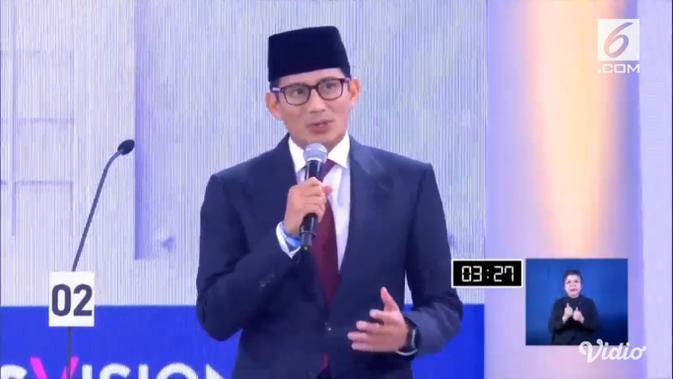 Cawapres Sandiaga Uno. (Liputan6.com)