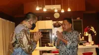 Pertemuan Gubernur Sulut Olly Dondokambey dengan Dirut Garuda Indonesia Irfan Setiaputra.