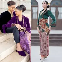 Lihat di sini beberapa potret beda gaya public figure saat mengenakan kebaya kutu baru velvet.