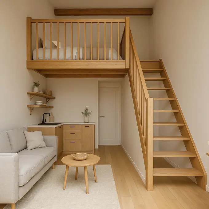 8 Model Rumah Kecil 3x6 dengan Mezzanine 2 Lantai Mini/Ilustrasi gambar oleh AI