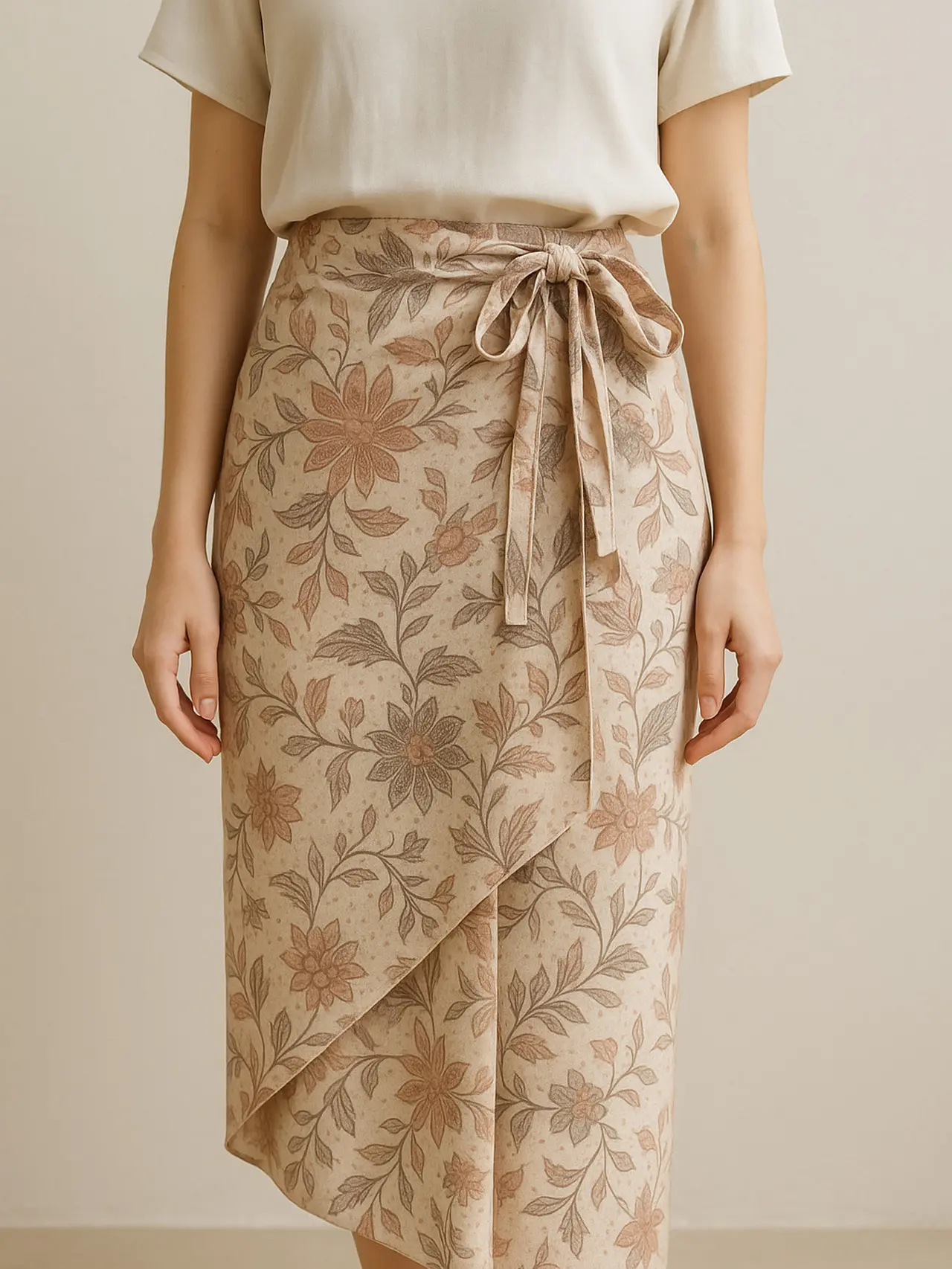 7 Inspirasi Model Batik Rok Lilit (Wrap Skirt) Terbaru, Elegan ...