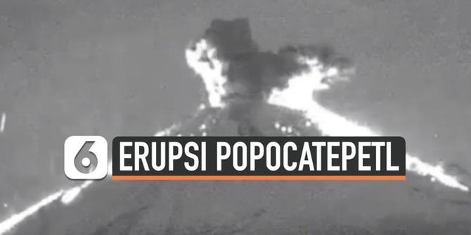 VIDEO: Rekaman Detik-Detik Erupsi Gunung Popocatepetl