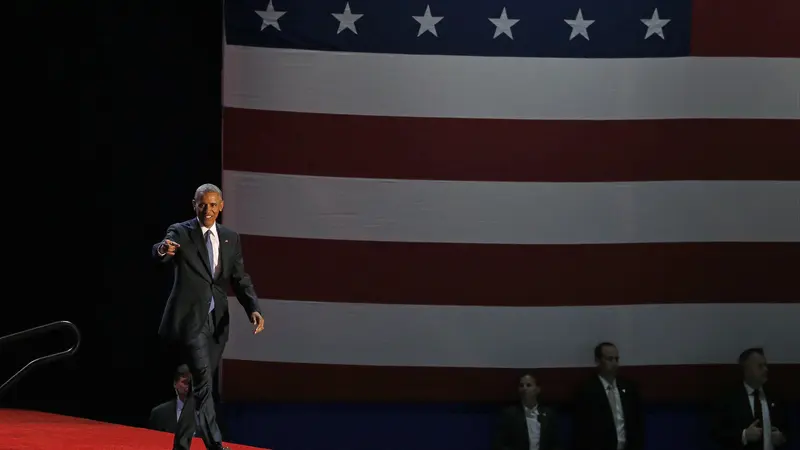 Obama di McCormick Place, Chicago, lokasi pidato perpisahan sebagai presiden AS