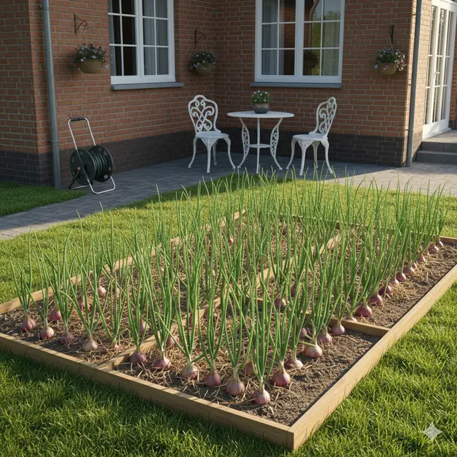 Kebun Bawang Merah 2×2 m di Halaman Belakang Rumah (Foto: Gemini AI)