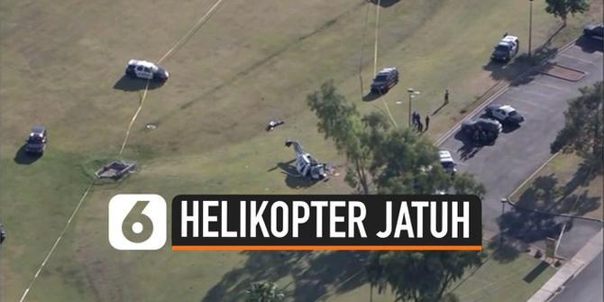 VIDEO: Hancur Berantakan, Helikopter Jatuh Tewaskan 1 Penumpang