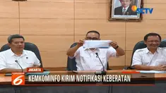 Kemkominfo sudah mengirimkan notifikasi keberatan soal konten porno kepada Facebook sebagai pemilik WhatsApp.
