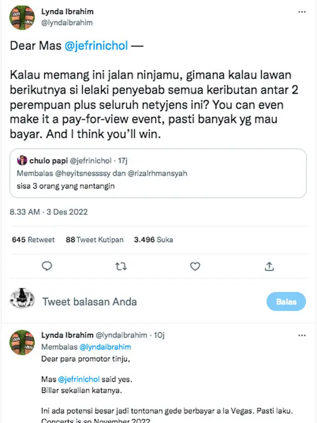 Jefri Nichol Tantang Rizky Billar Tinju, Warganet Auto Heboh