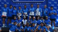 Sejumlah artis dan atlet lari nasional ikut memeriahkan Pocari Sweat Run 2024 yang diselenggarakan di Bandung pada 20-21 Juli 2024. (Erwin Snaz/Bola.com)