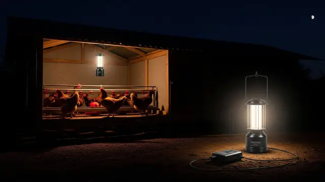 Desain Kandang Ayam dengan Lampu Emergency