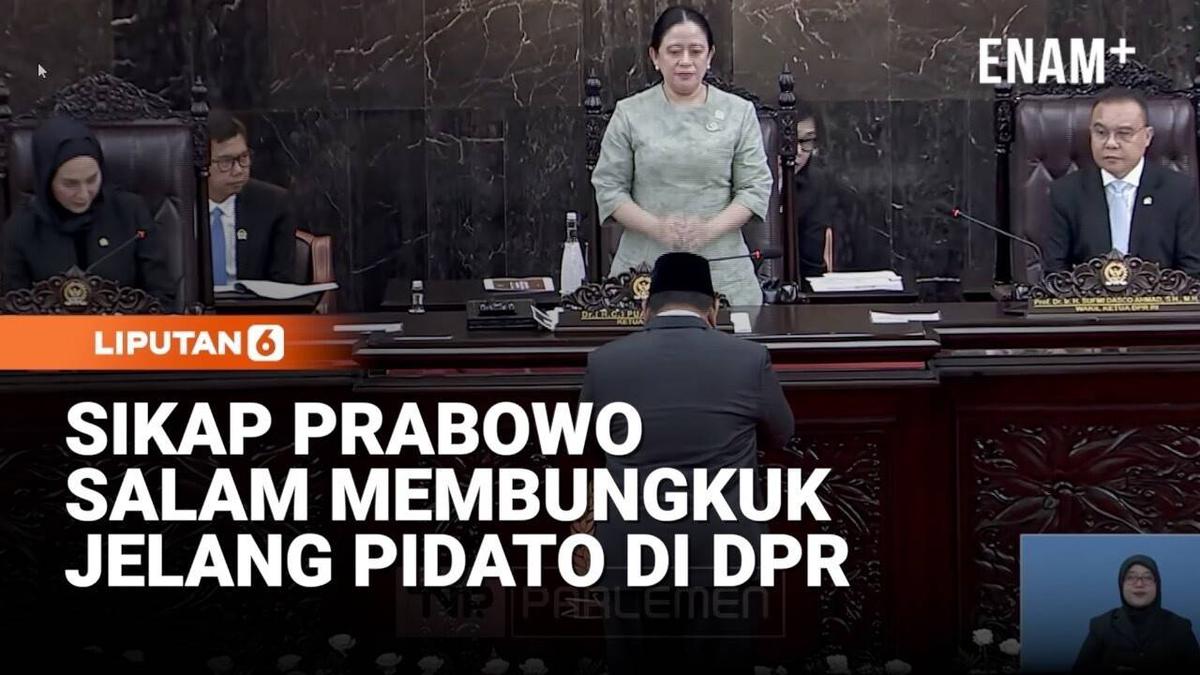 Sikap Prabowo Beri Salam Membungkuk Jelang Pidato di Paripurna DPR
