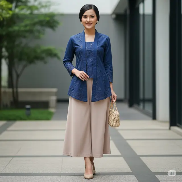 Outfit Ibu-Ibu Komplek Stylish Tren 2025. Foto: Gemini