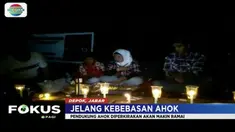 Jelang kebebasan Basuki Tjahaja Purnama, sejumlah pendukung Ahok datangi Mako Brimob Depok sejak Rabu (23/1) sore.