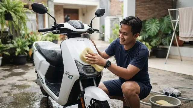 Keringkan Motor Hingga Benar-Benar Bebas Air (AI Generated)