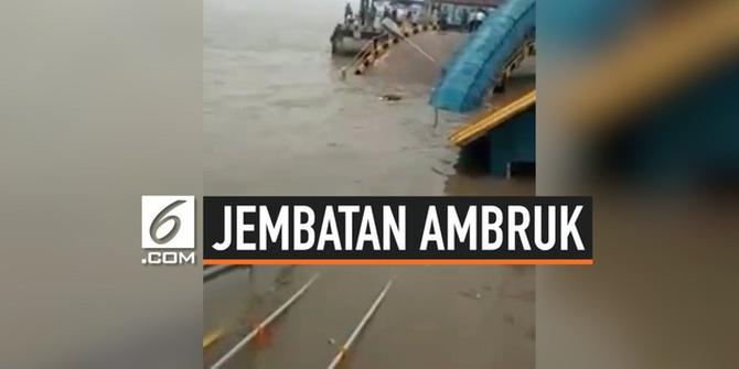 VIDEO: Jembatan Dermaga Ambruk, Korban Tenggelam