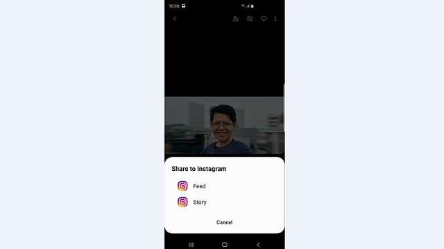 Instagram mode pada Galaxy S10 Plus